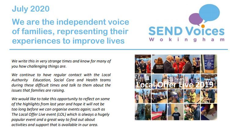 SEND Voices Wokingham 2020 Newsletter